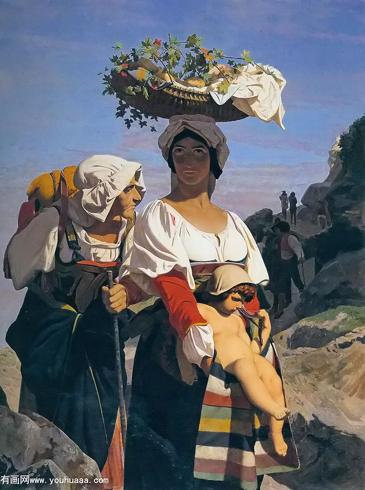 λũź() - two italian peasant women with a child also known as memories from italy