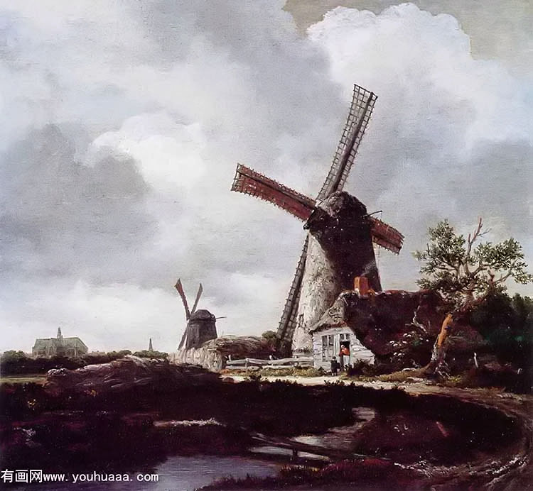 ķɫ - landscape with windmills near haarlem