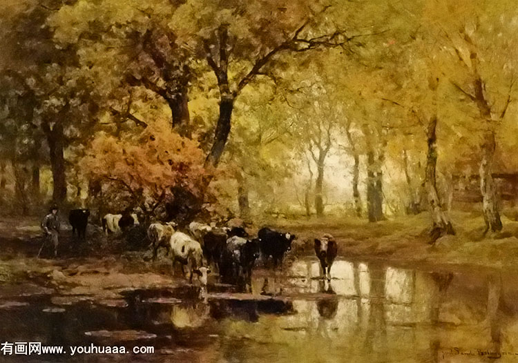 watering cows in a pondjulius