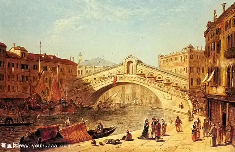 a view of the rialto bridge, venice