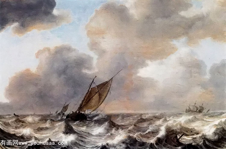 ships in a strong wind