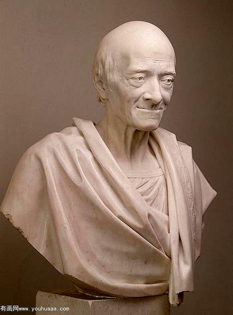 ۵ - portrait of voltaire in a toga