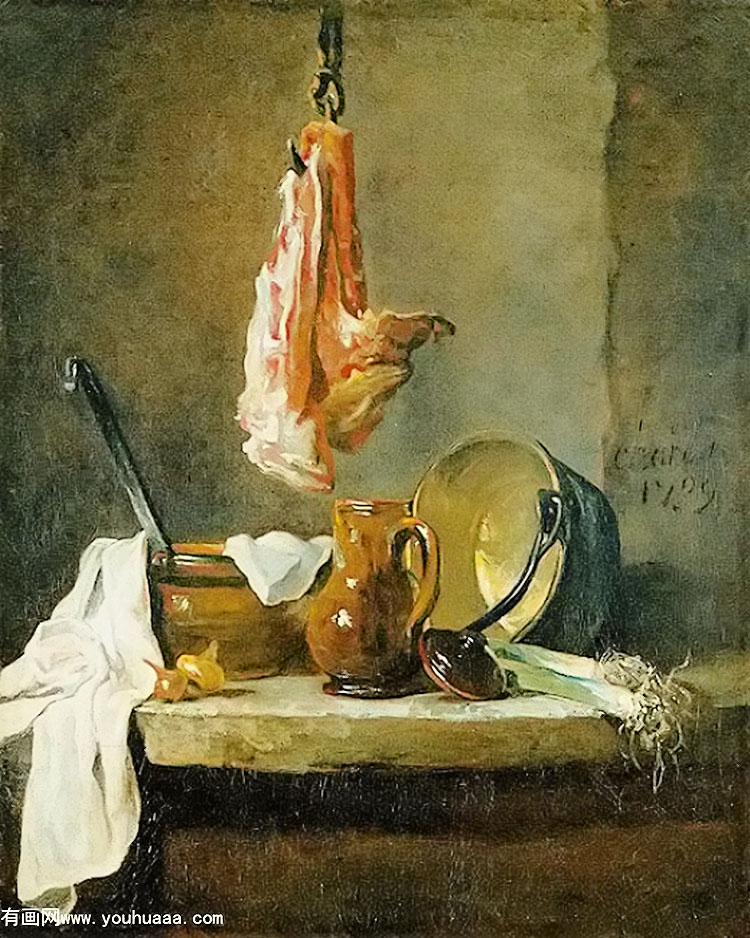 ţ - still life with a rib of beef