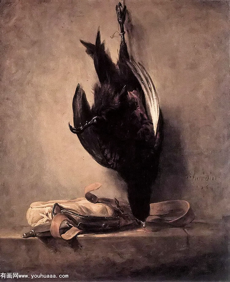 :ҰԴ - still life with dead pheasant and hunting bag