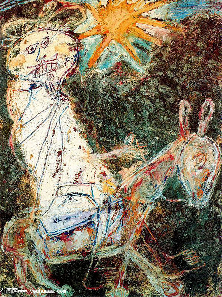 Bedouin on a donkey