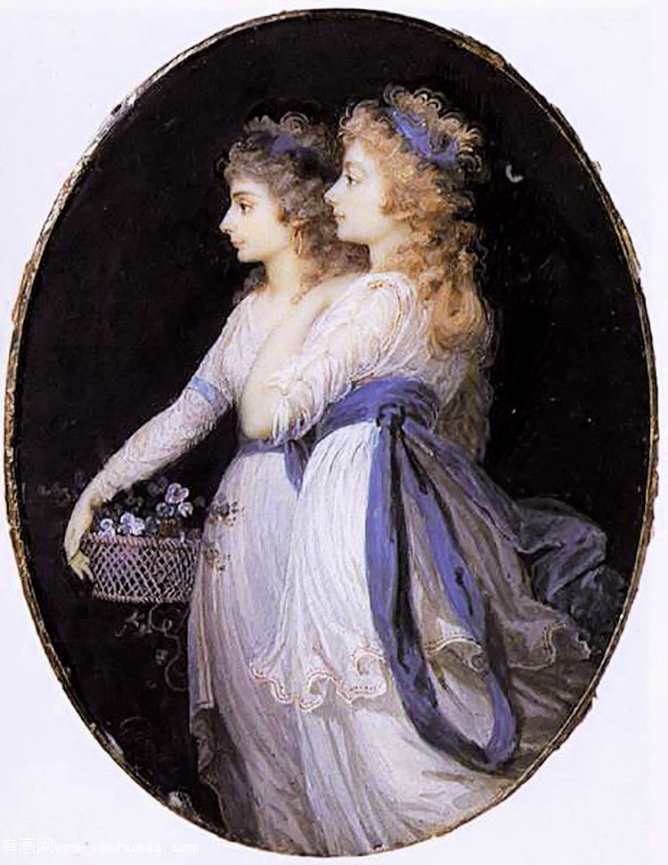 georgiana, duchess of devonshire, with lady elizabeth foster