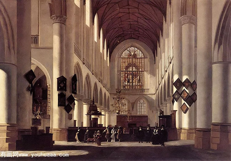 interior of the st bavo in haarlem