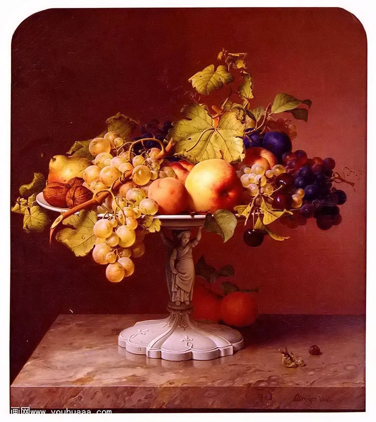 :ʯϵˮ - a still life with a bowl of fruit on a marble table