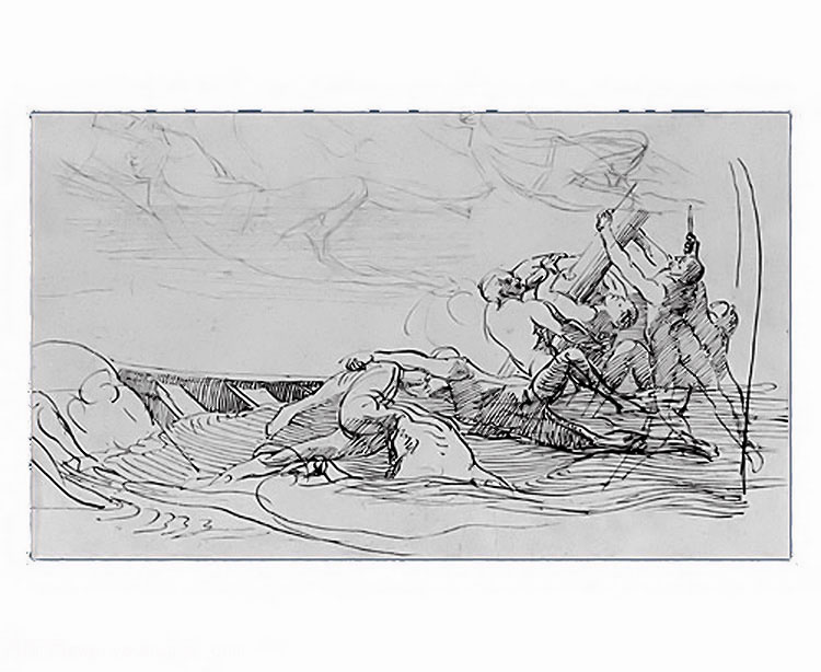 study for the siege of gibraltar the wrecked