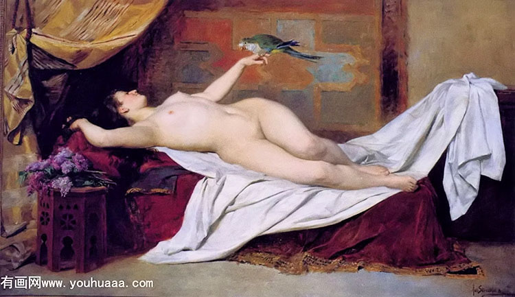 odalisque with parrot