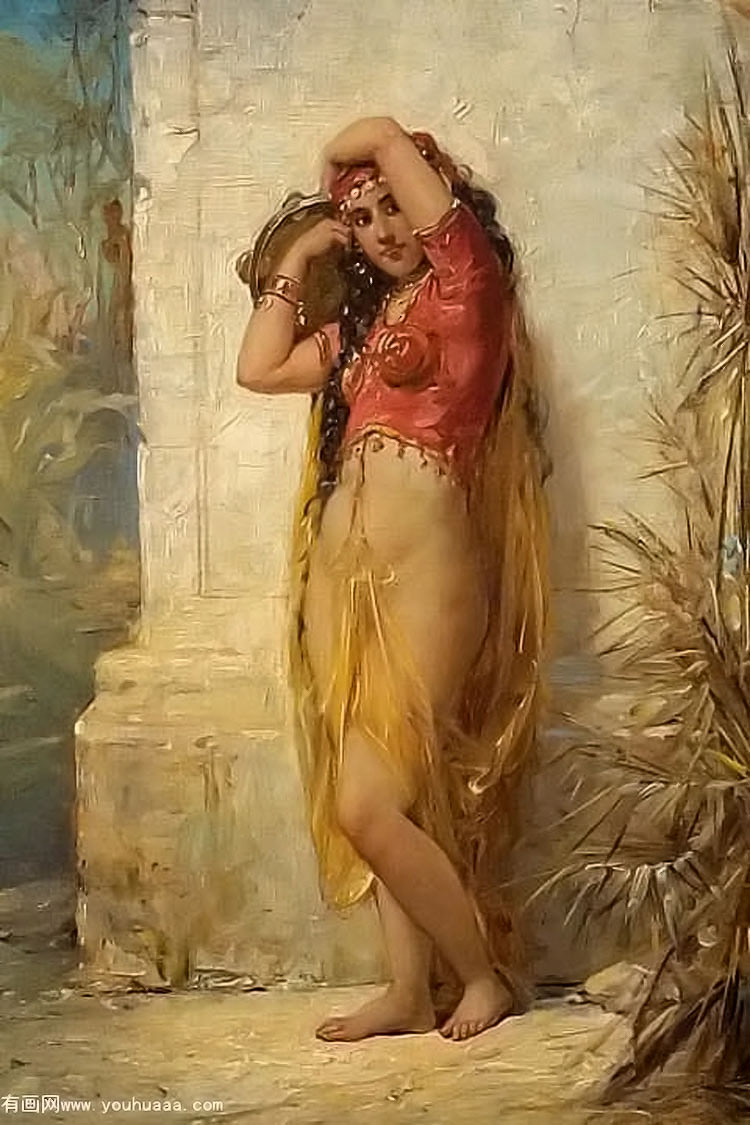 harem girl with tambourine