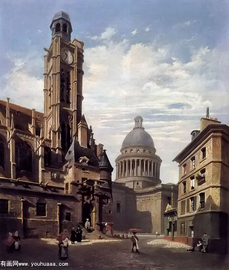 a view of the pantheon and the church of