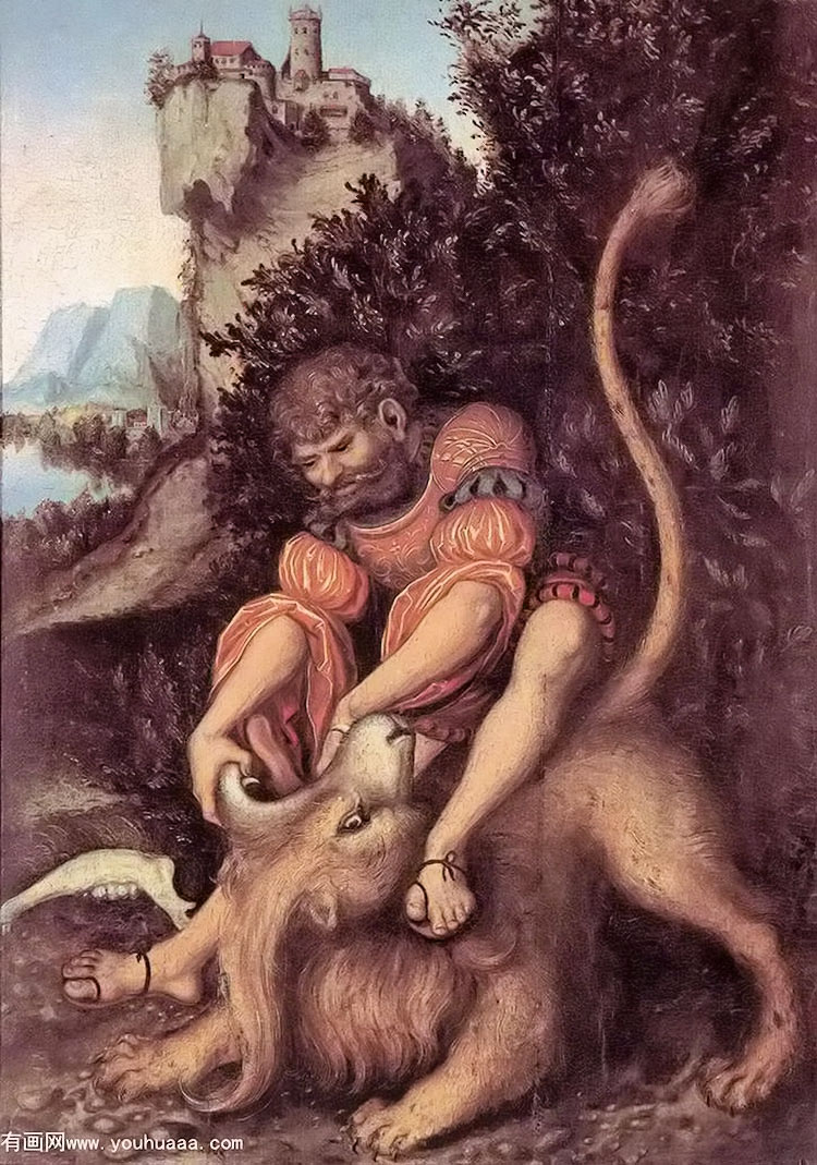 samsons fight with the lion