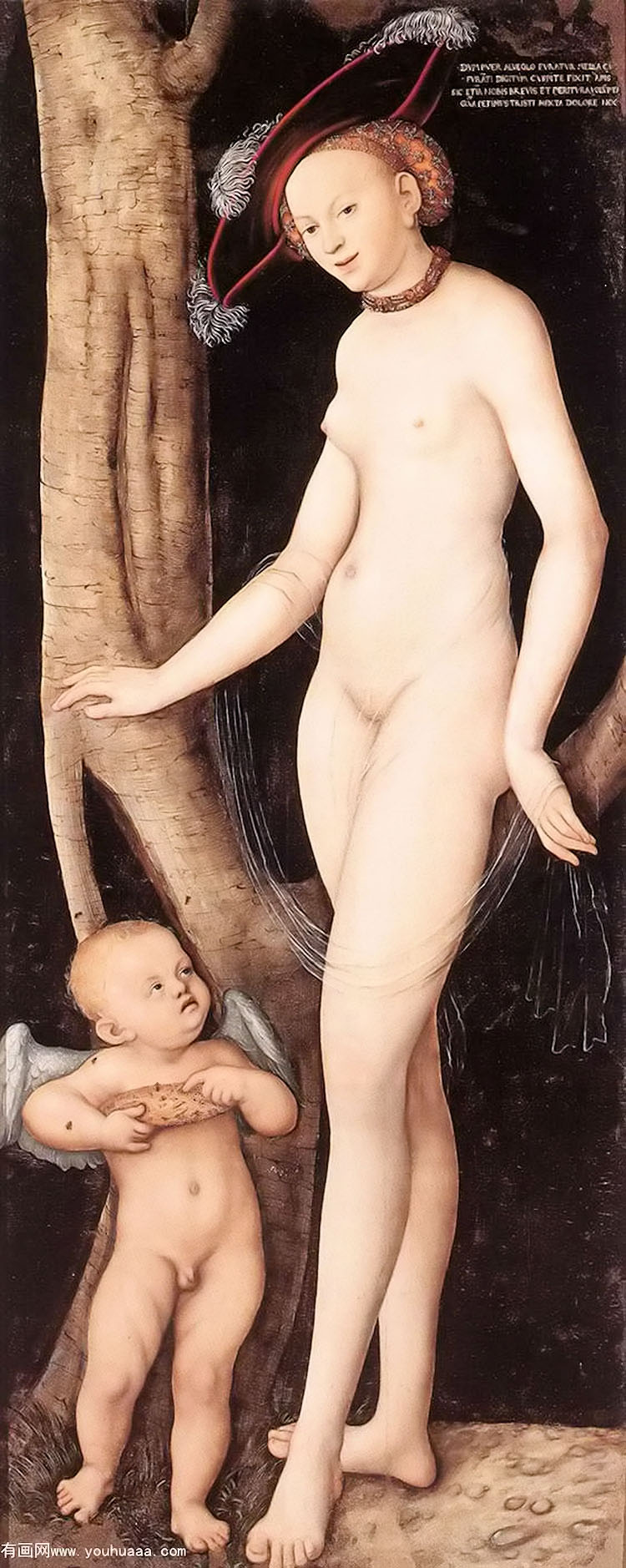 venus and cupid with a honeycomb