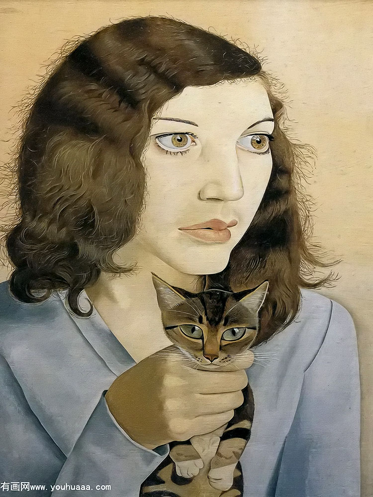 girl with a kitten