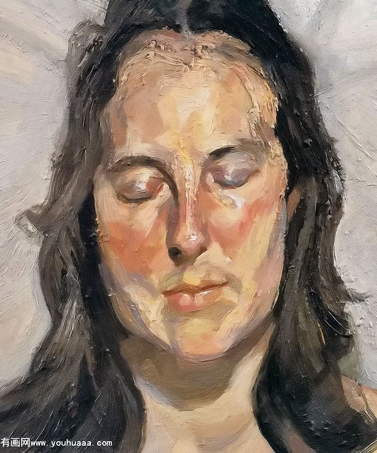 woman with eyes closed