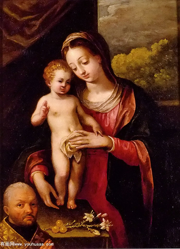 ʥĸһλʩ - the madonna and child with a donor