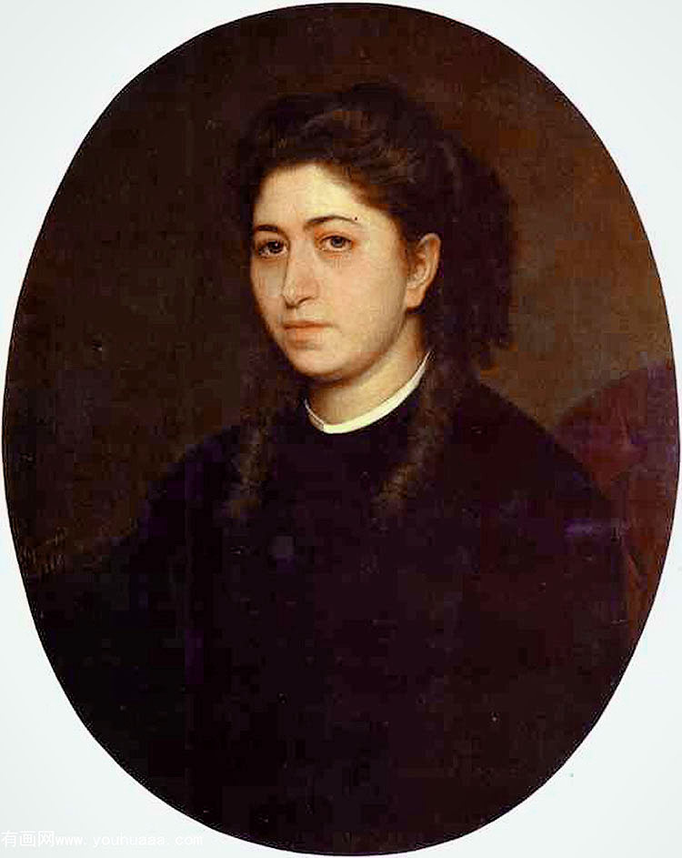 ɫµŮ - portrait of a young woman dressed in black velvet