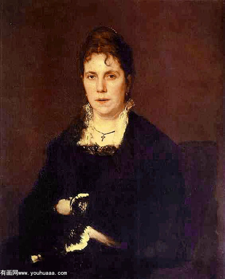 ҷˣǡķ櫵Ļ - portrait of sophia kramskaya, the artists wife