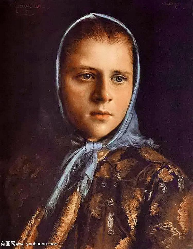 ɫͷĶŮ - russian girl in a blue shawl