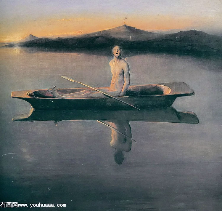 Ի - self portrait in a boat