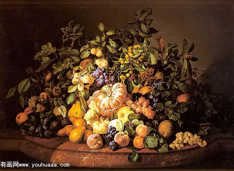 :ʯ̨ϵˮ - a still life of fruit on a marble ledge