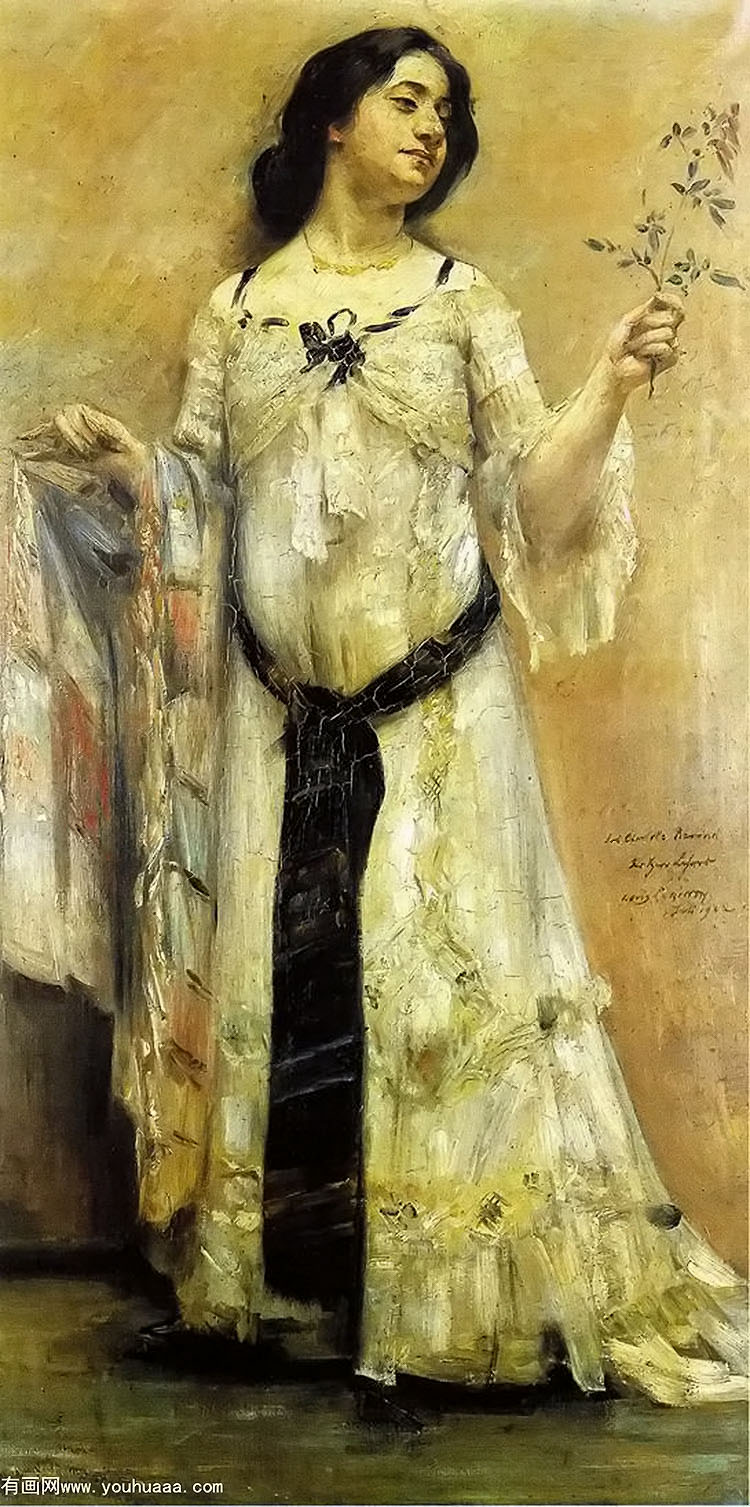 Űȹء - portrait of charlotte berend in a white dress