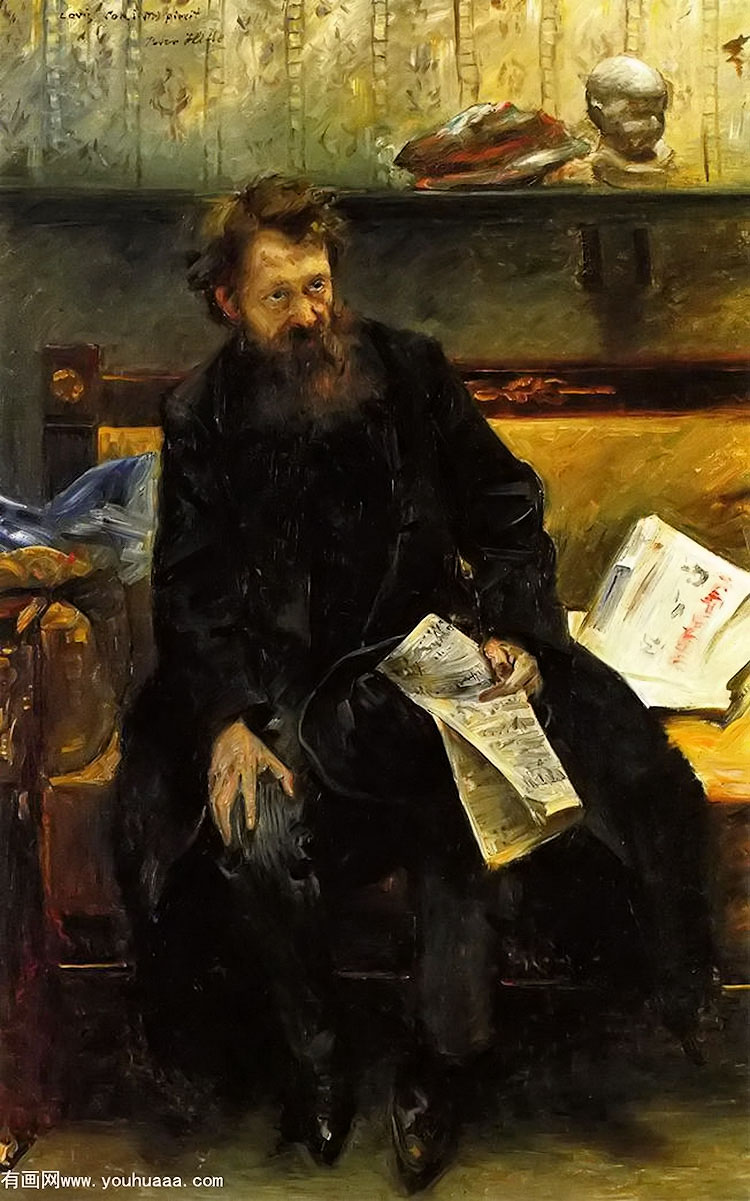 ʫ˱˵áϣյĻ - portrait of the poet peter hille