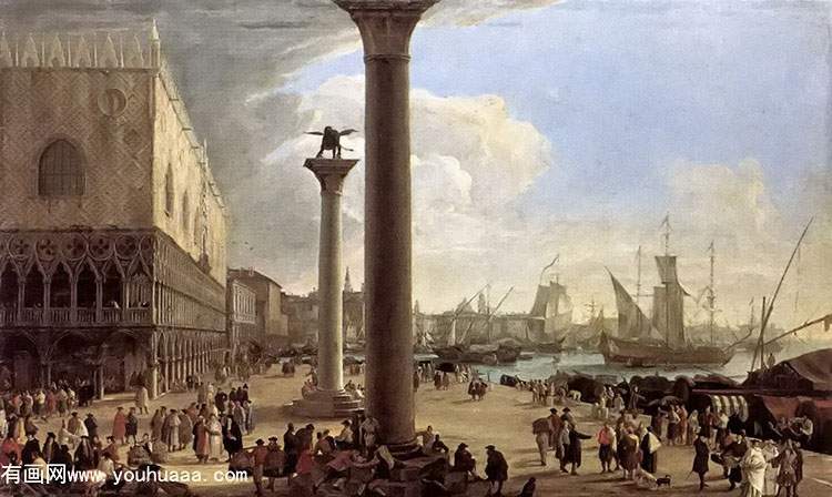 the wharf, looking toward the doges palace