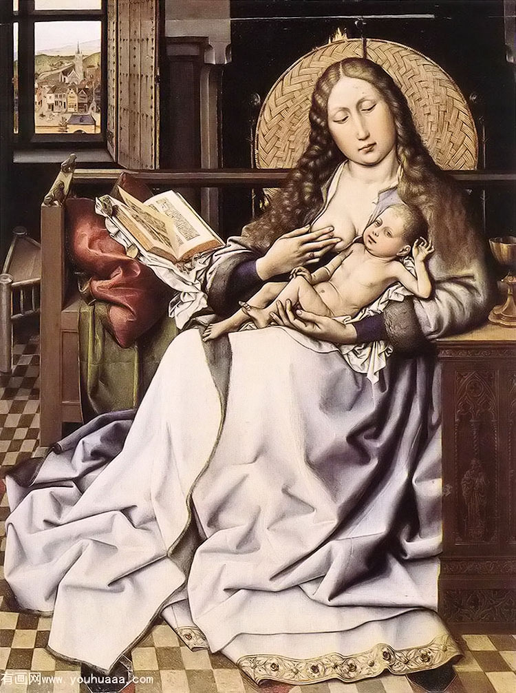 ǰʥĸ - the virgin and child before a firescreen