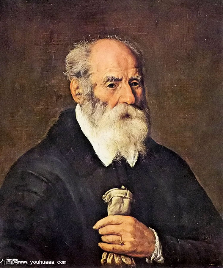 ׵ - portrait of an old man with gloves