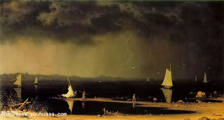 thunder storm on narragansett bay