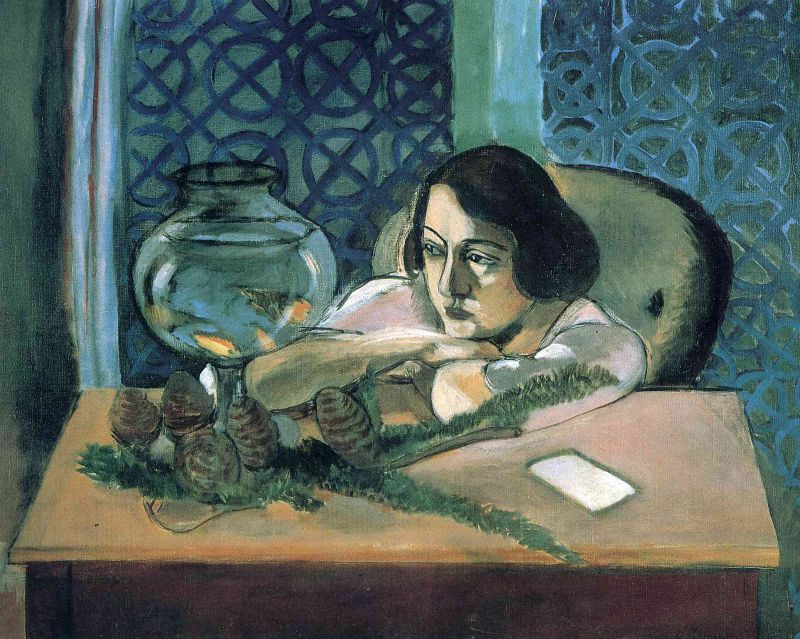 Woman Before a Fish Bowl