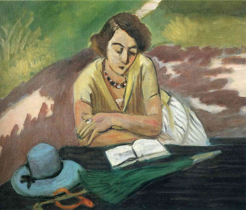 Reading Woman with Parasol