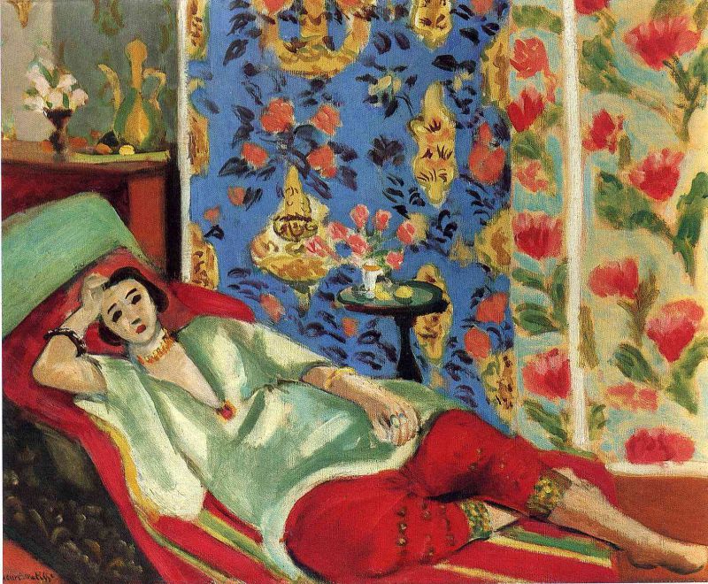 Odalisque in red trousers