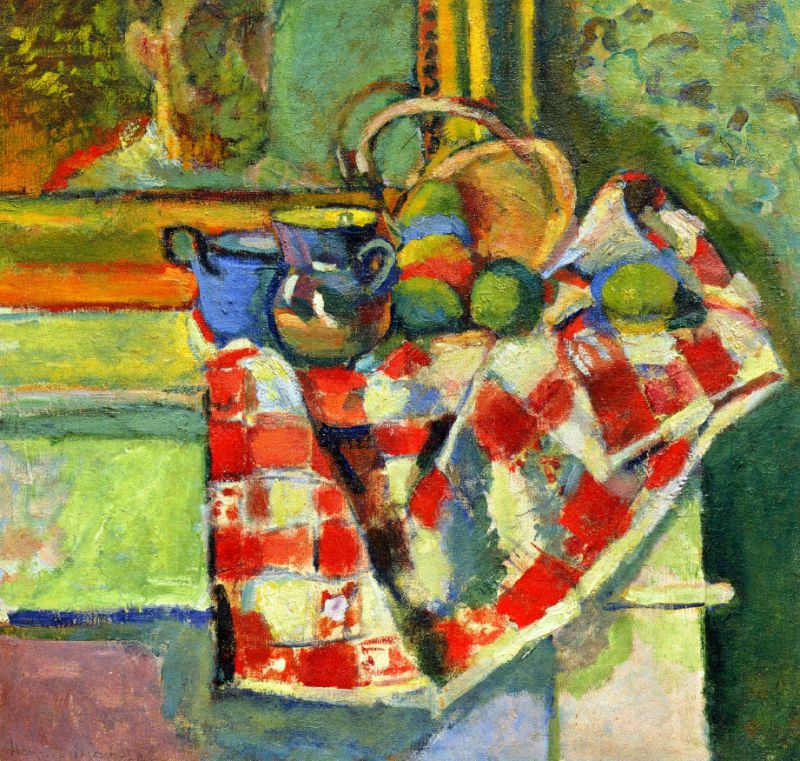 Still Life with a Checked Tablecloth