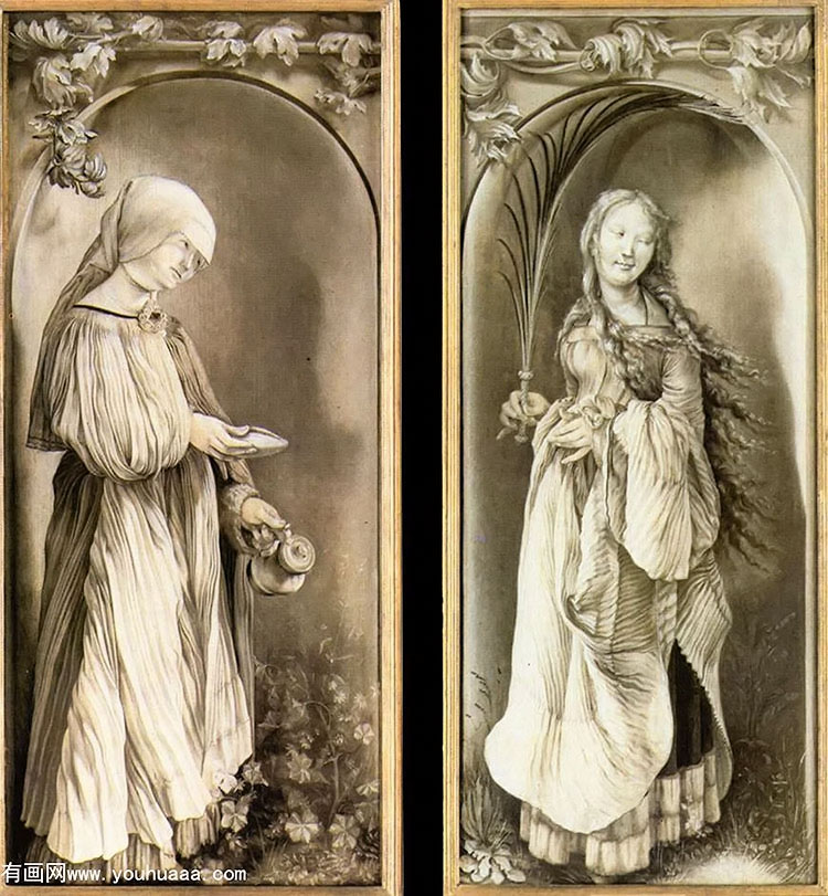 ʥ忨 - st elizabeth and a saint woman with palm