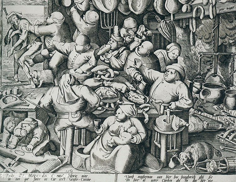 the fat kitchen after a drawing by pieter bruegel the elder