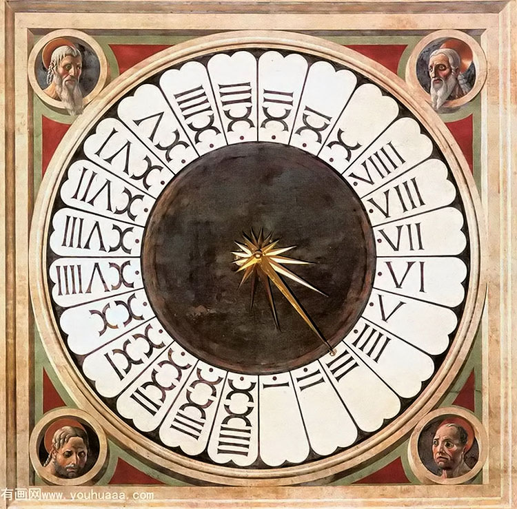 clock with heads of prophets