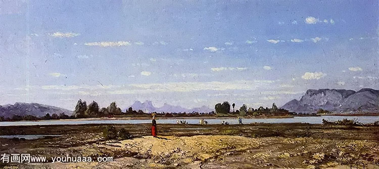 landscape, the banks of the durance