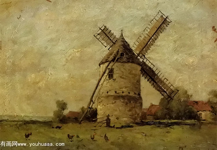 paysage avec un moulin