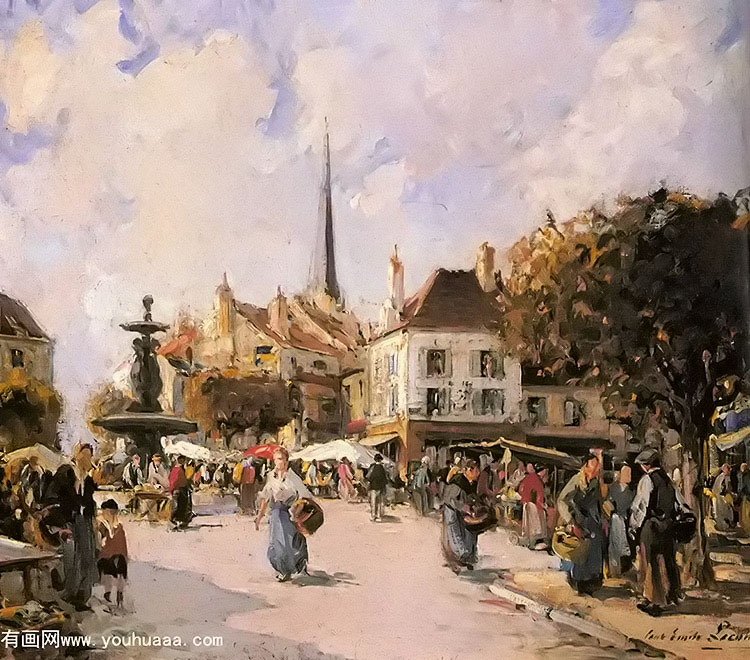 a french market scene