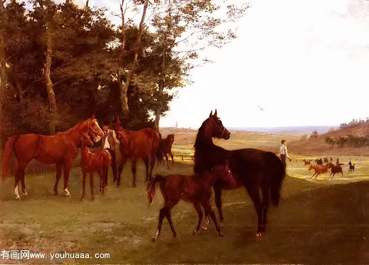 chevaux dans la campagne