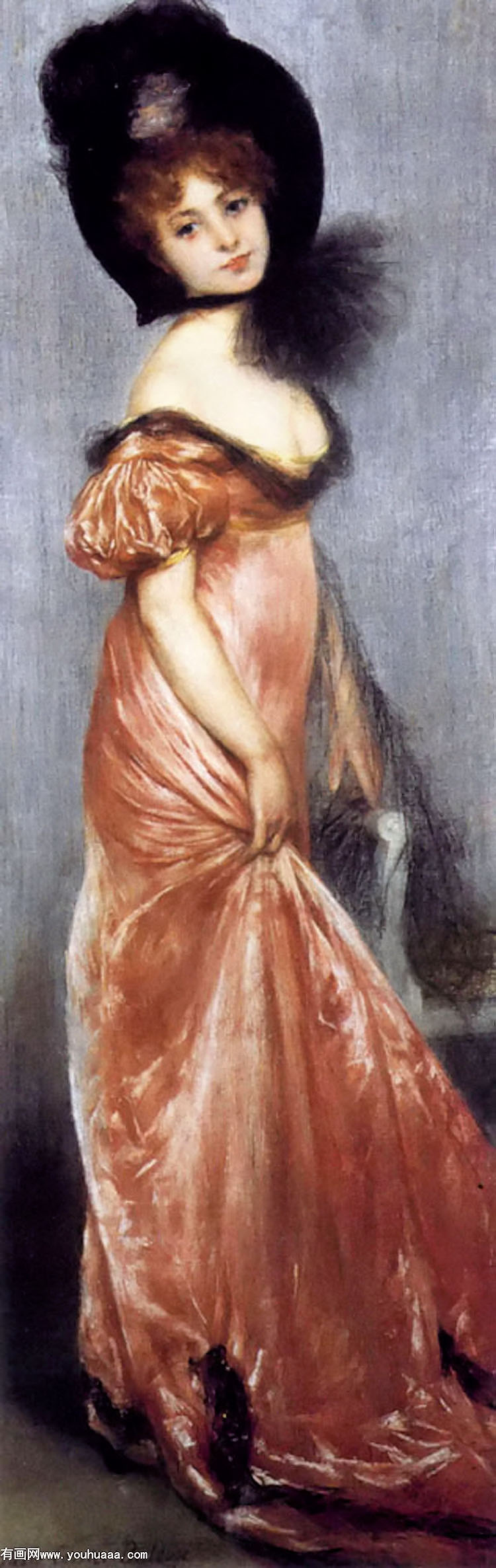 young girl in a pink dress