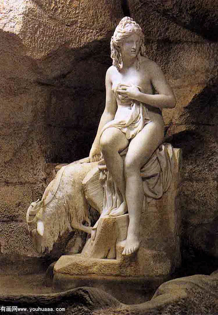 amalthaea (girl tending a goat)