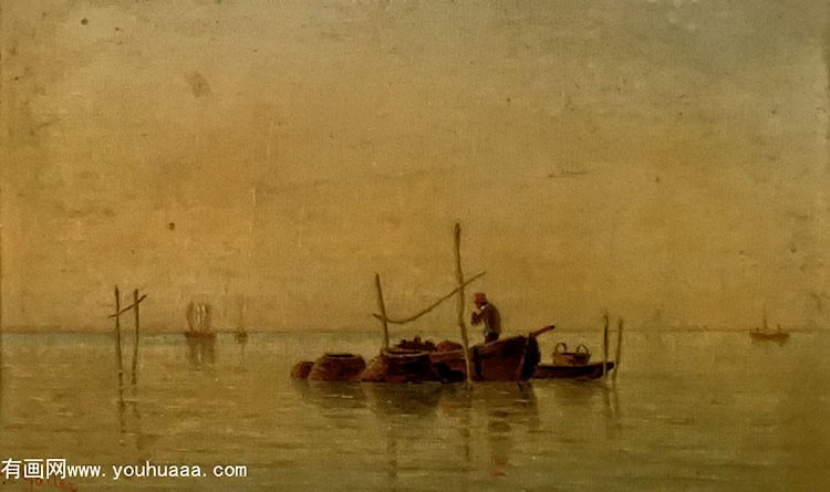 loading the catch on the venetian lagoon