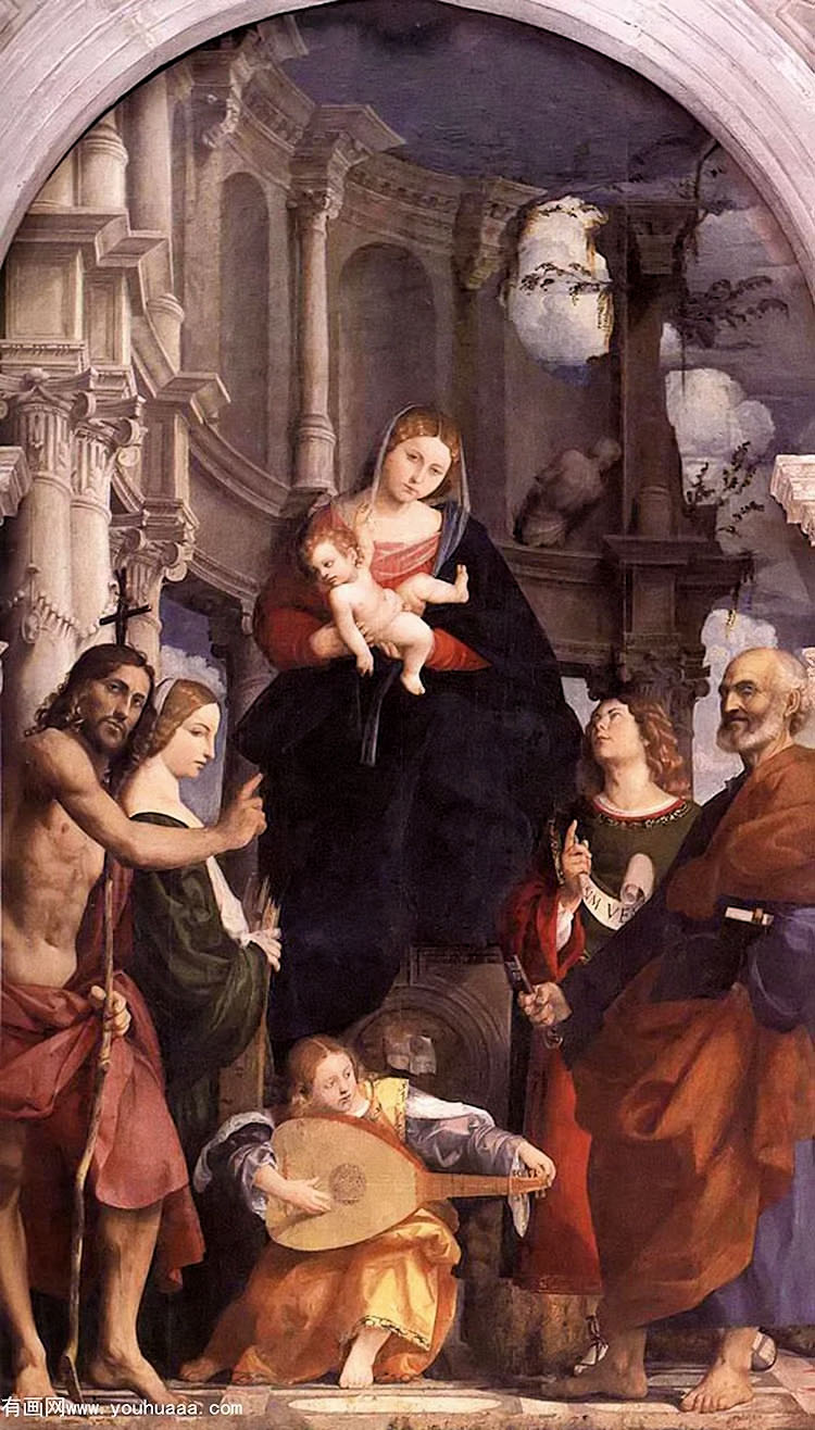 ʥϵʥĸʥͽ - madonna and child enthroned with saints