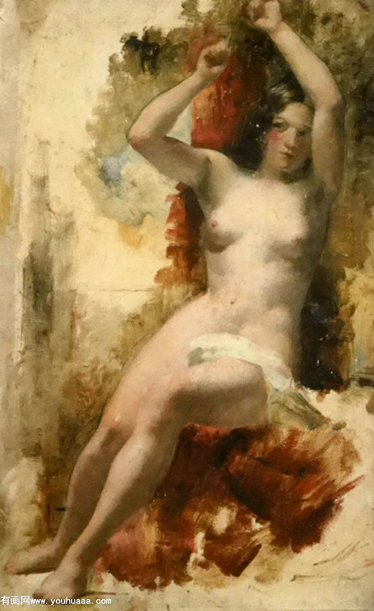 a study of a seated nude