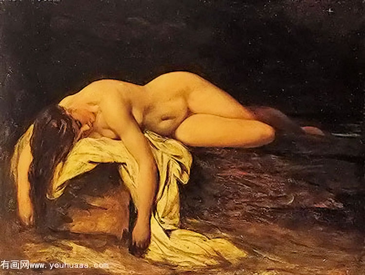 nude woman asleep