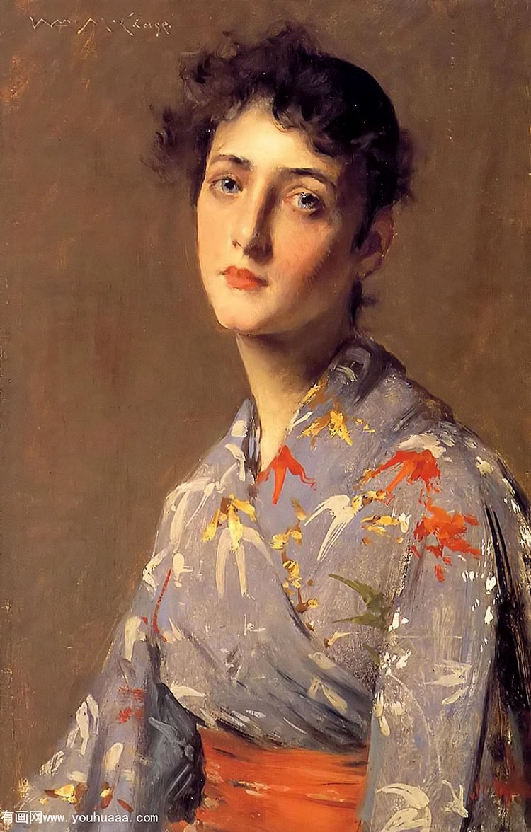 girl in a japanese kimono